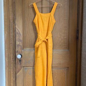 The Linen Square-Neck Jumpsuit Petite 00